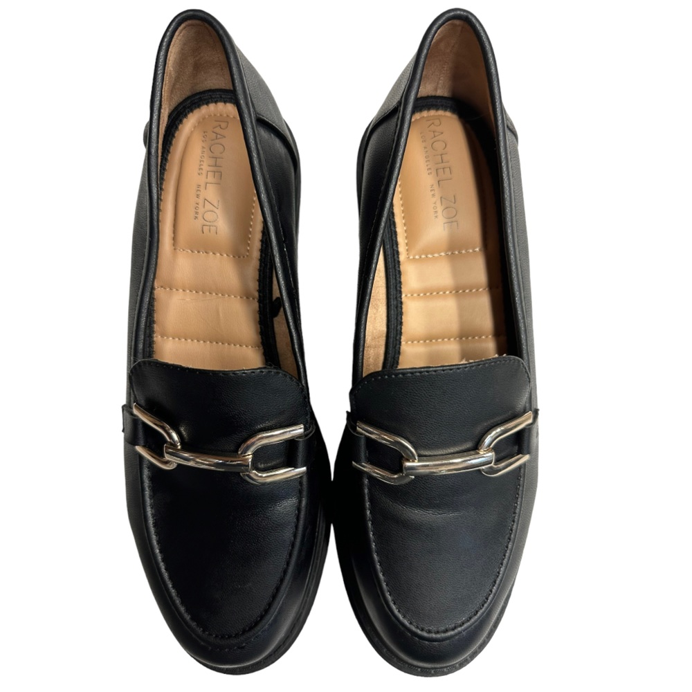 Rachel Zoe Women's Mila Lug Sole Gold Bit Loafers Size 8.5 Classic Office Trendy